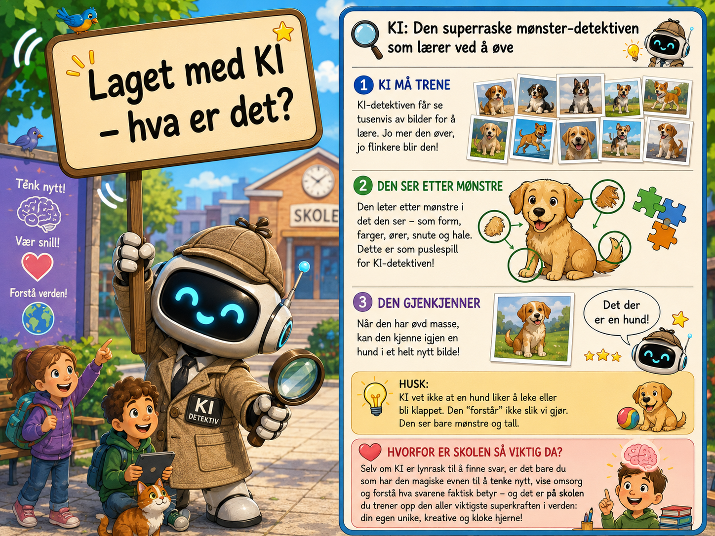 Laget av KI med forklaring